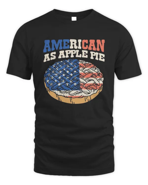 Usa Flag American As Apple Pie Gift T-Shirt