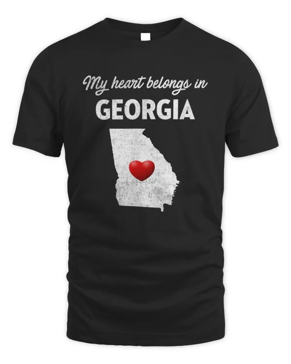My Heart Belongs In Georgia - Georgia Shirt GA T-Shirt