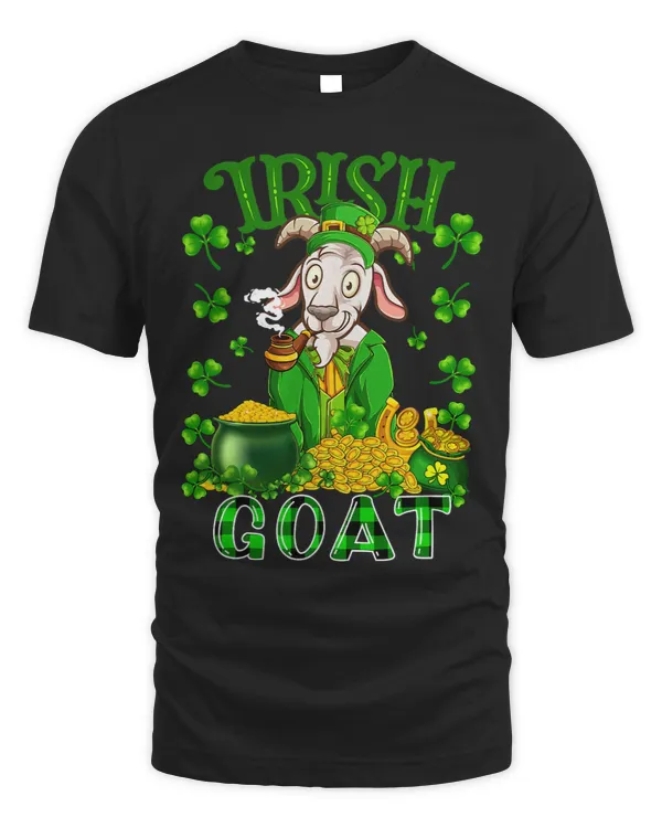 Funny Goat Irish Goat St. Patricks Day Goat Smoking Farmer Pot Of Gold