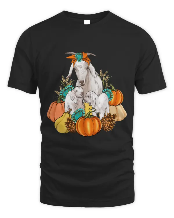 Funny Goat Western Country Goat Family Fall Cheetah Print Thanksgiving