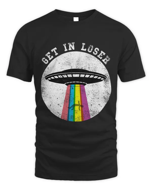 Aliens Vintage Space Alien UFO I Believe Abduction Get In Loser