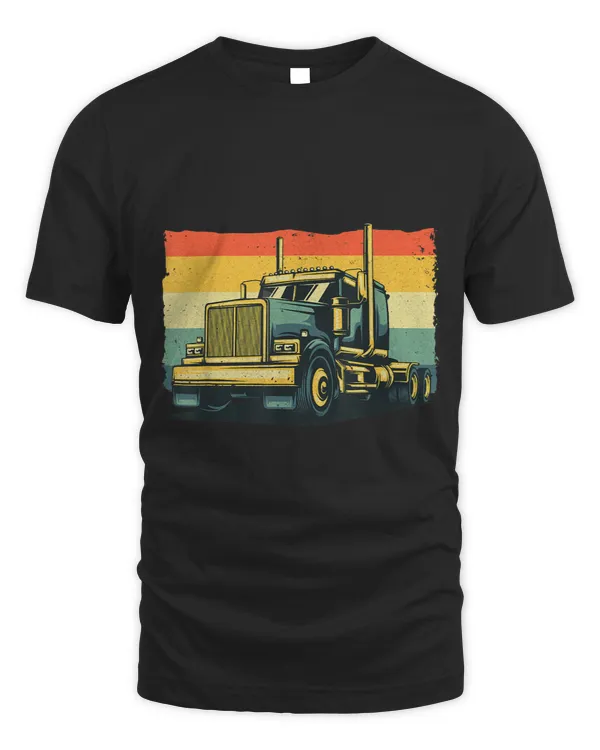 Vintage Trucker Art For Men Women Kids Trucking Truck Lovers