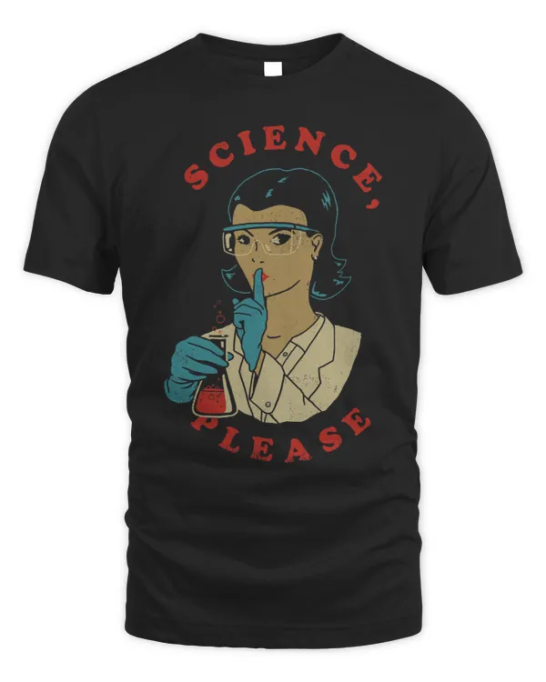 Science Please Poster Female Scientist Funny Science Pun