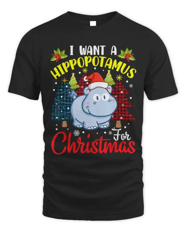 I Want A Hippopotamus For Christmas Funny Hippo Xmas Pajamas 105