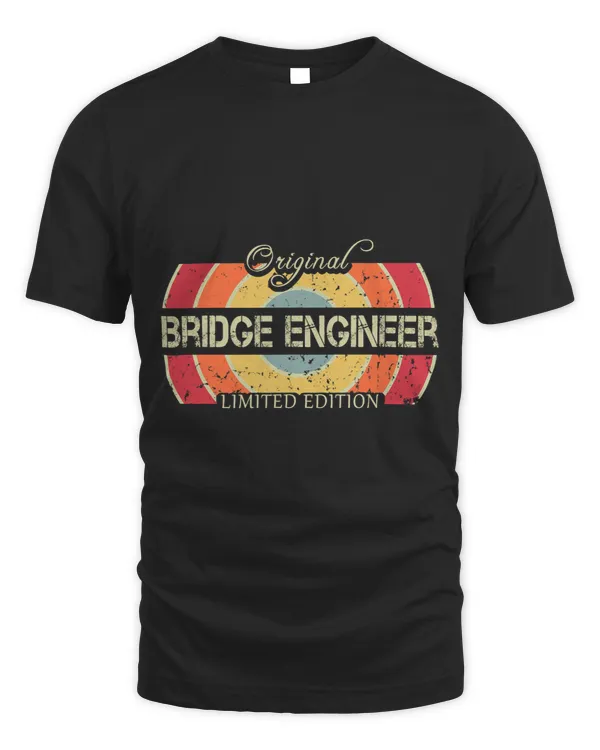Funny Job Title Worker Retro Vintage Bridge Engineer
