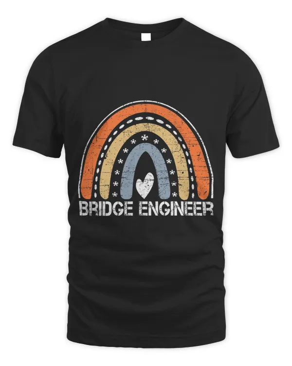 Funny Job Title Worker Vintage Rainbow Bridge Engineer