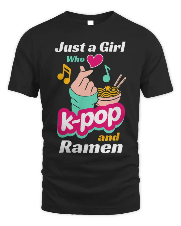 Womens Anime Girl Just A Girl Who Loves KPop And Ramen