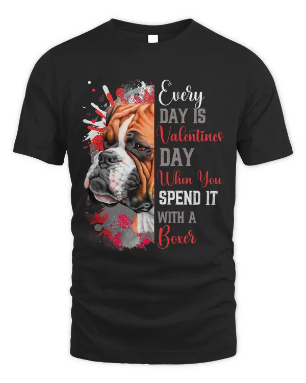 Womens Valentines Day Boxer Mom Mother Puppy Loves Boxer Dogs