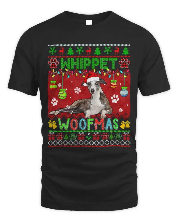 Whippet Christmas Woof Santa Whippet Lover Owner Family 36
