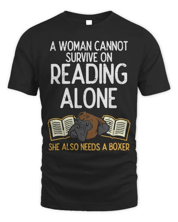 Woman Book Librarian Reading Boxer Pet Dog Lover Women Gift