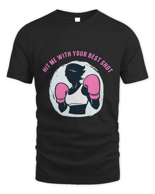 Woman boxer female boxing pink gloves girls novelty gift