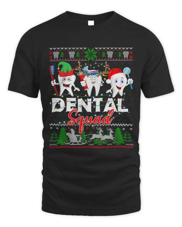 Xmas Dental Squad Teeth Hat Santa Elf Reindeer ugly sweater