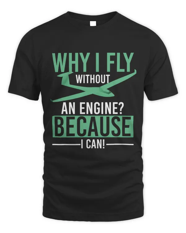 Why I fly without engine Gliding Pilot Glider Gift