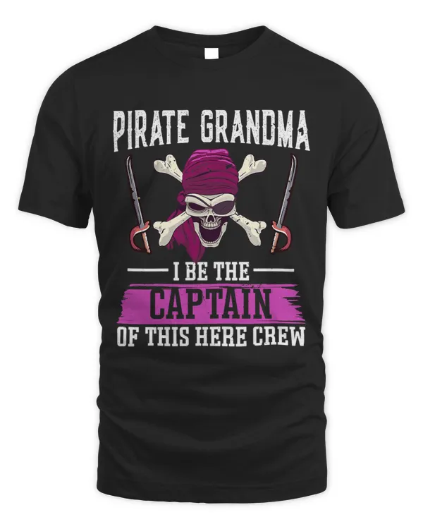 Womens Pirate Grandma Caribbean Captain Grandmother Pirate