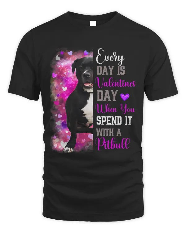 Womens Pitbull Mom Funny Valentines Day Dog Lovers Bully Pitty 1