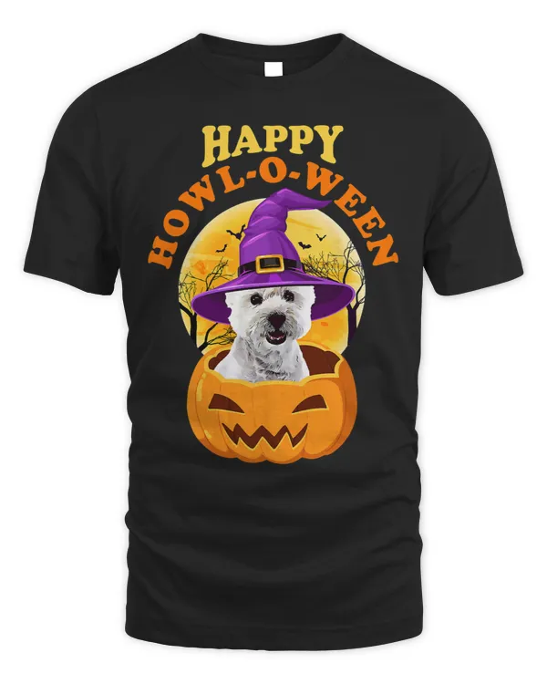 West Highland White Te Dog HowlOWeen Witch Funny Halloween