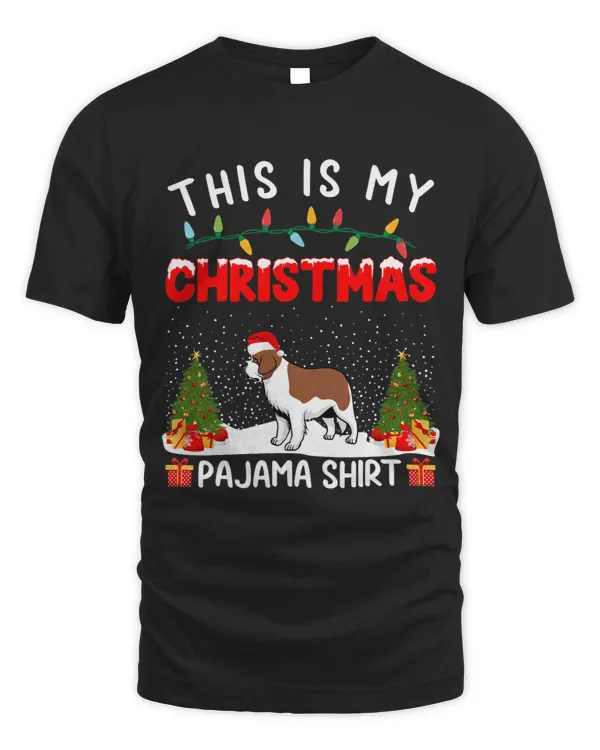 Xmas Holiday Party This Is My Bernard Dog Christmas Pajama