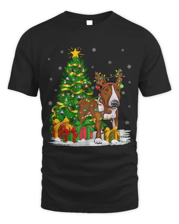 Xmas Lighting Matching Reindeer Rat Terrier Christmas