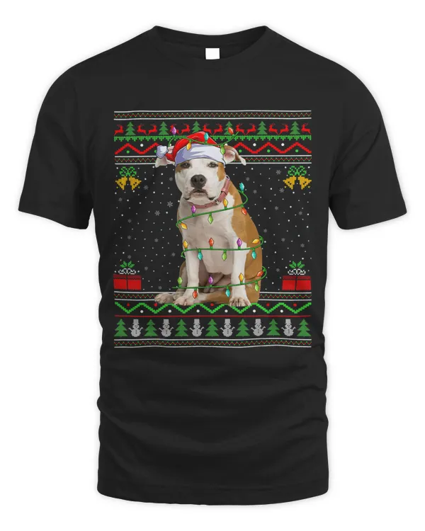Xmas Lighting Ugly Staffordshire Bull Terrier Dog Christmas 2