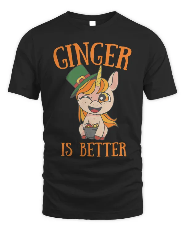 ST PATRICKS DAY Irish Unicorn Lepricorn GINGER IS BETTER