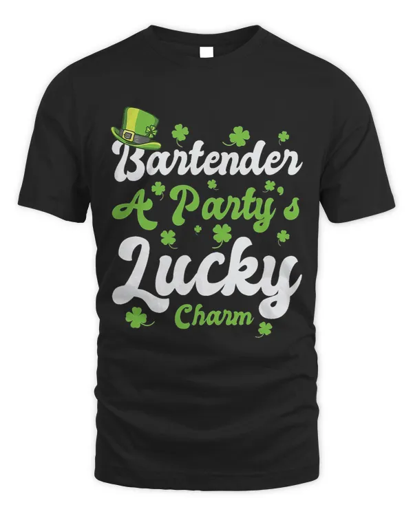 St. Patricks Day Shamrock Clover Bartender Lucky Charm