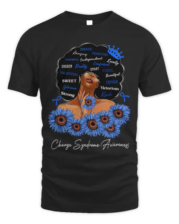 Charge Syndrome Warrior We Wear Blue Black Woman