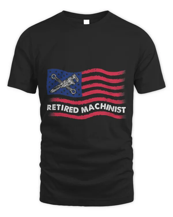 Vintage USA Flag Proud Retired Machinist Engineer Retirement 1