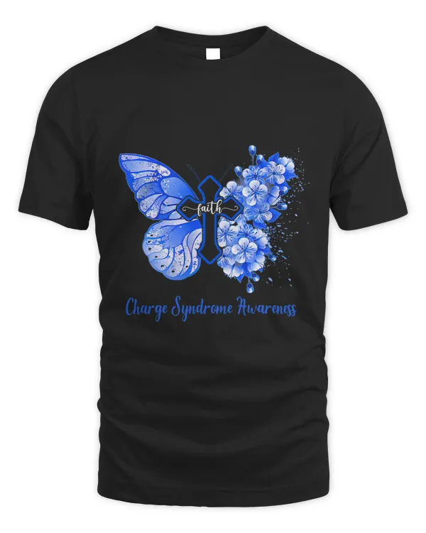 Charge Syndrome Warrior Womens Blue Butterfly Faith Charge Syndrome Awareness