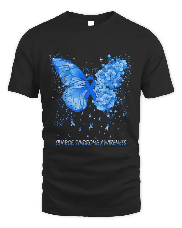 Charge Syndrome Warrior Womens Butterfly Charge Syndrome Awareness Ribbon