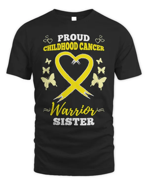 Childhood Ribbon Proud Childhood Cancer Warrior Sister Childhood Awareness 327