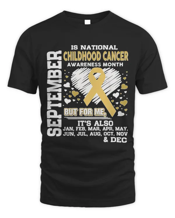 Childhood Ribbon September is National Childhood Cancer Awareness Month