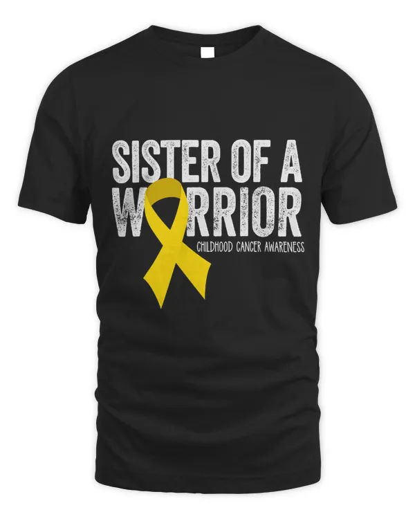 Childhood Ribbon Sister of a Warrior Childhood Cancer Awareness Shirt Ribbon