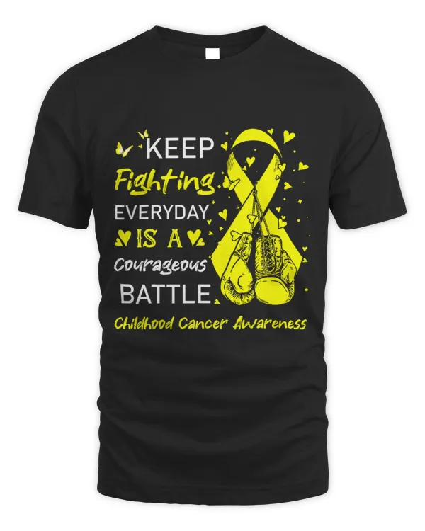 Childhood Ribbon Support Keep Fighting Childhood Cancer Awareness Survivor