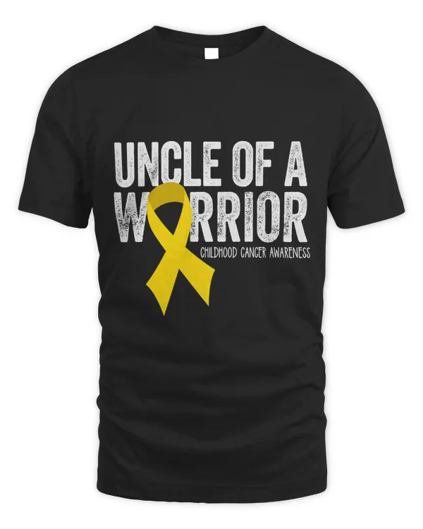 Childhood Ribbon Uncle of a Warrior Childhood Cancer Shirt Dad Ribbon Premium