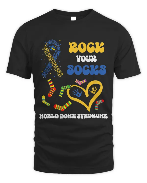 Down Syndrome Awareness Rock Your Socks T21 Man Woman Kids