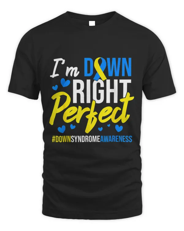 Down Syndrome Down Right Perfect World Down Syndrome Awareness Day Ribbon