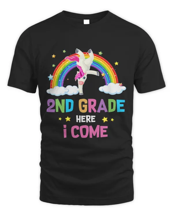 Second Grade Here I Come Dabbing Unicorn Back To School Kids