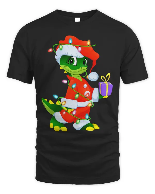 Crocodile Lover Xmas Lighting Santa Crocodile Christmas