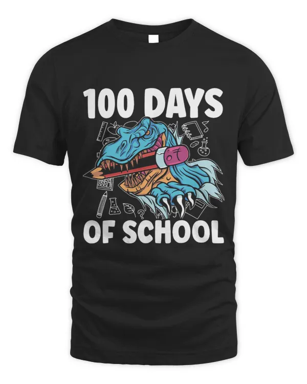 100 Days Of School Teacher Student Educator Dinosaur 1
