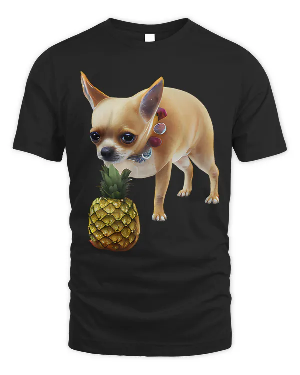 Adorable Chihuahua with Pineapple