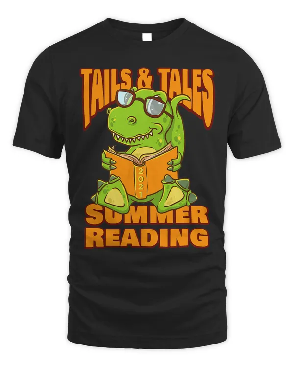 Summer Reading Tails Tales Funny Kawaii Dinosaur