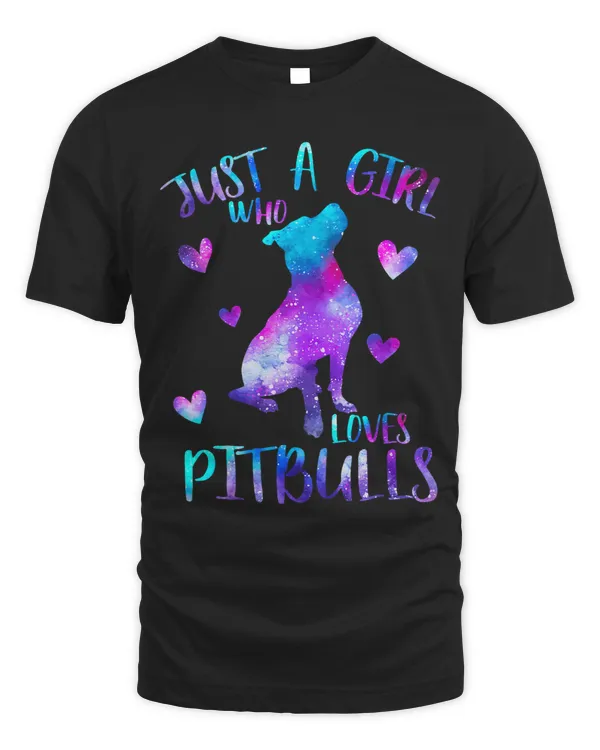 Just a Girl Who Loves Pitbulls Galaxy Space Pitbull Dog Mom