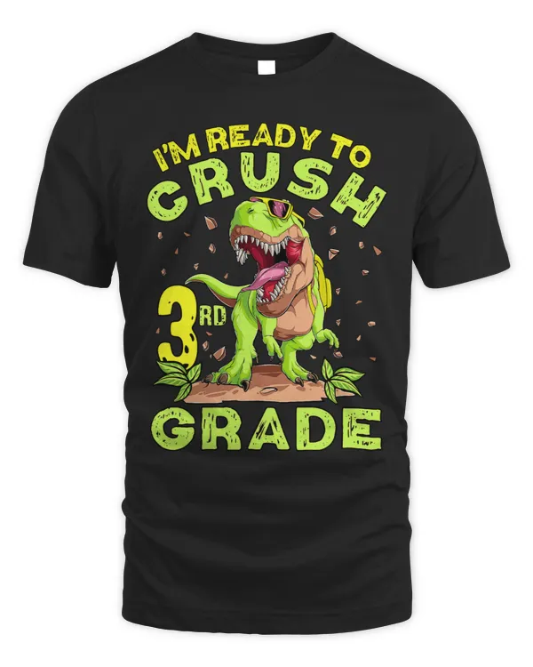 Back To School Third Grade Crush 1st Day Of School Dinosaur 2