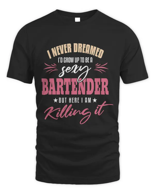 Bartender Barman Womens Retro Bar Pub Owner Saying Mixologist Bartender 3
