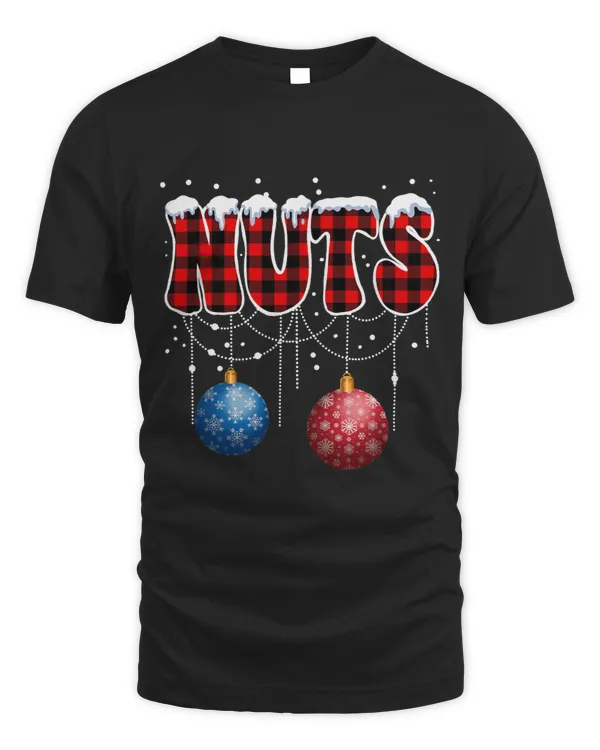Chest Nuts Matching Chestnuts Funny Christmas Couples Nuts T-Shirt (2)