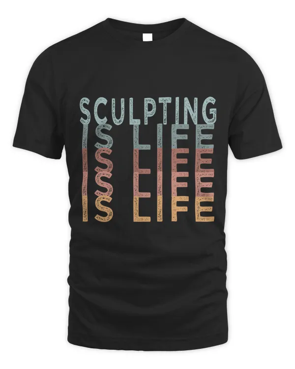 Sculpting Is Life Retro Color Words