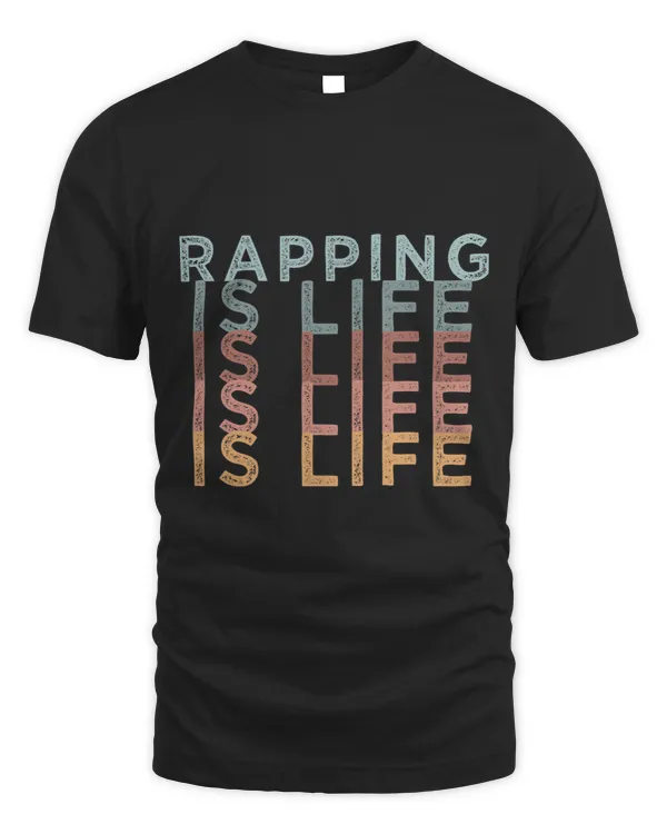 Rapping Is Life Retro Color Words