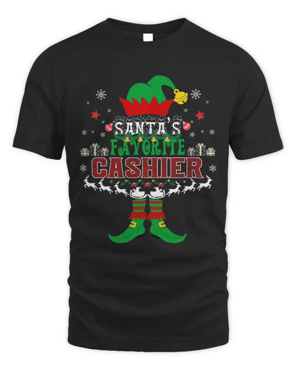 Cashiers Elf Xmas Santas Favorite Cashier Ugly Sweater Gift