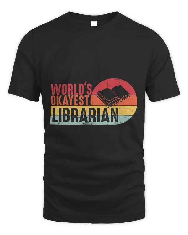 Librarian Job Retro Vintage Distressed Quote World Okayest Librarian