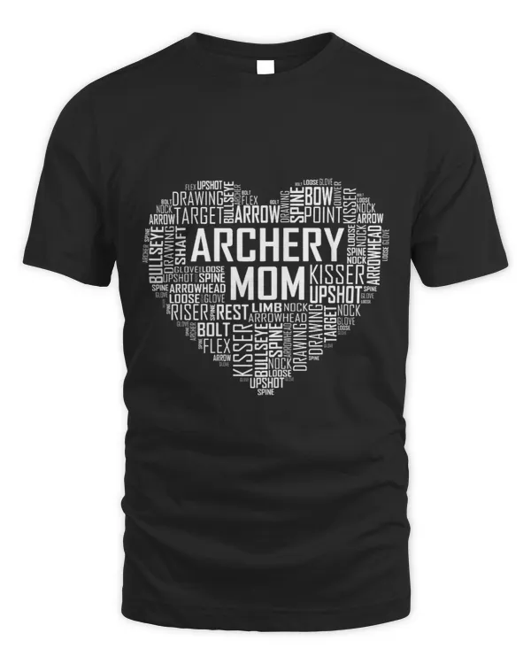 Archery Bow Womens Proud Archery Mom Heart Gift